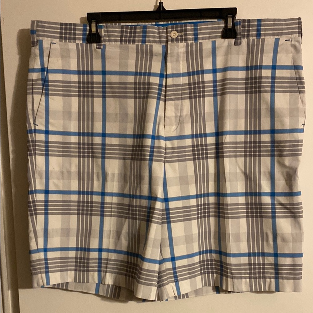 Nike Gray and Blue Flat Front Shorts